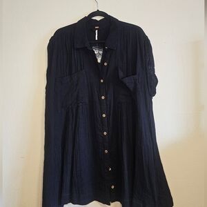 FREE PEOPLE Black Guaze Mini Dress-M-NWT